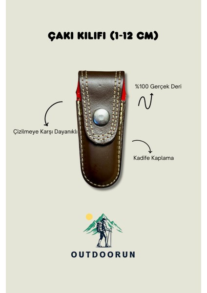 Hakiki Deri Çakı Kılıfı 1 - 12 cm