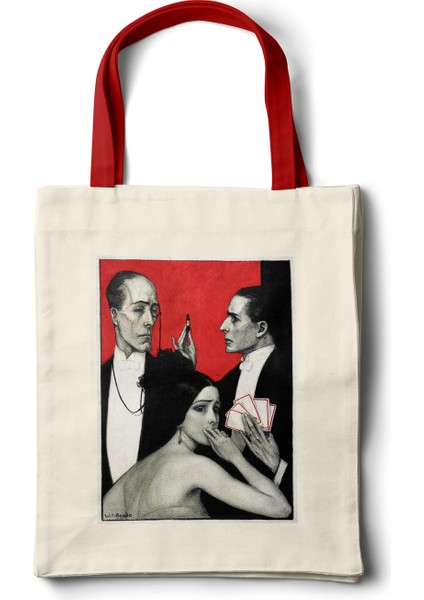 Sanatsal Bez Çanta – W.t. Benda Vintage Tasarım - 35X40