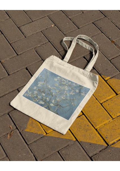Sanatsal Bez Çanta – Van Gogh "almond Blossom" Tasarım - 40X45