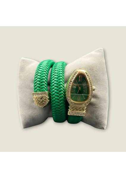 Yeni Yılan Model Hasır Tasarım Taşlı Kadın Kolsaati modelleri