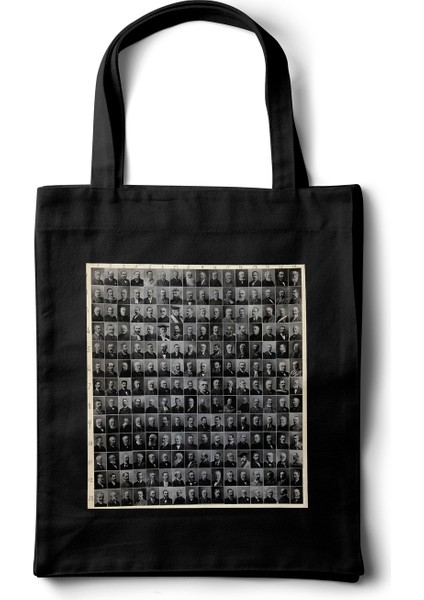 Sanatsal Bez Çanta – G. W. Morgan Vintage Fotoğraf Kolaj Tasarım - 35X40