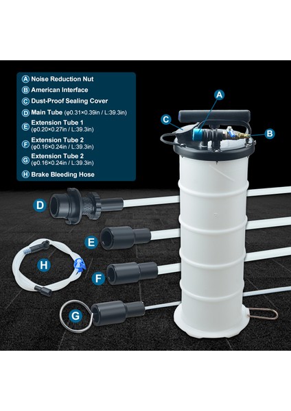 6,5 Litre Havalı/manuel Karterden Yağ Emme ve Vakumlama Pompası indirimleri