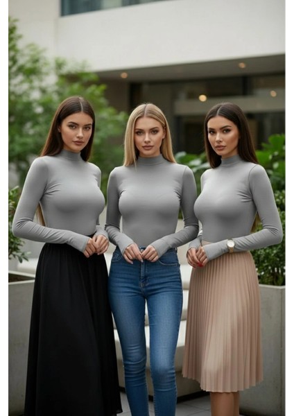 3’lü Parmak Geçmeli Kadın Body Seti fırsatları