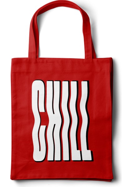 Sanatsal Bez Çanta – Tipografi Chıll Yazı Baskılı Tasarım - 35X40