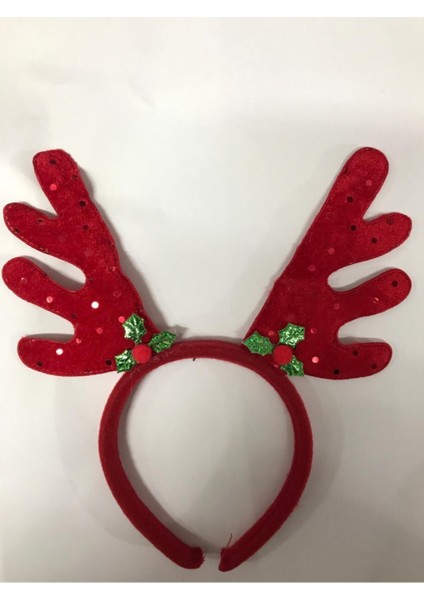 Yılbaşı Peluş Taç Geyik Modeli, Renkli ve Sevimli Dekorasyon Parçası