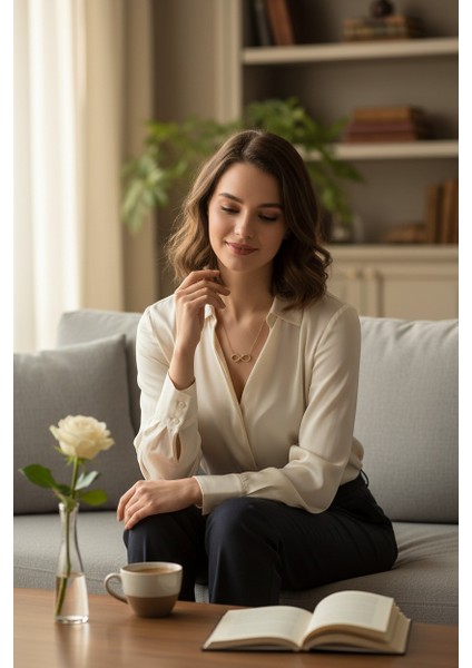 Sonsuzluk Figürlü Zirkon Taşlı 14 Ayar Altın Kolye modelleri