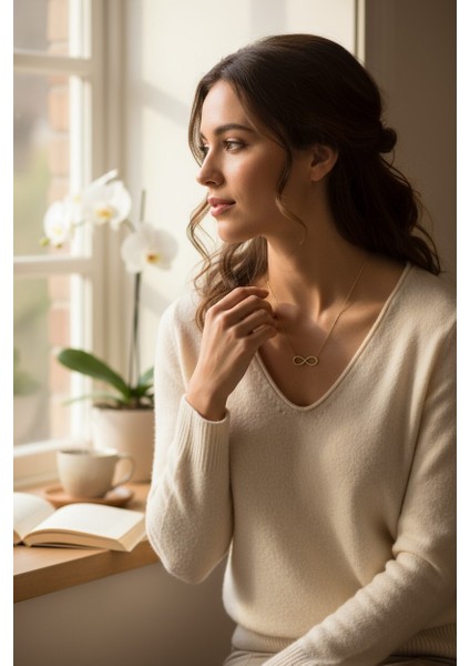 Sonsuzluk Figürlü Zirkon Taşlı 14 Ayar Altın Kolye fırsatları