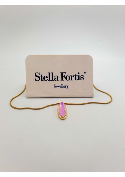 Renk Geçişli Dikey Taşlı Kolye – Altın Renk Yılan Zincir modelleri