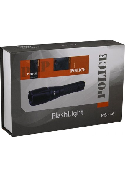Police Ps-46 Xml6 LED 5 Kademeli Zoomlu Şarjlı El Feneri
