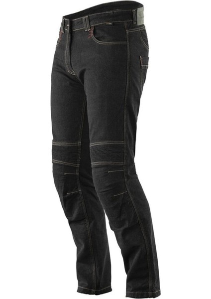 SNL0220 Korumalı Kevlar Motosiklet Pantolonu Siyah