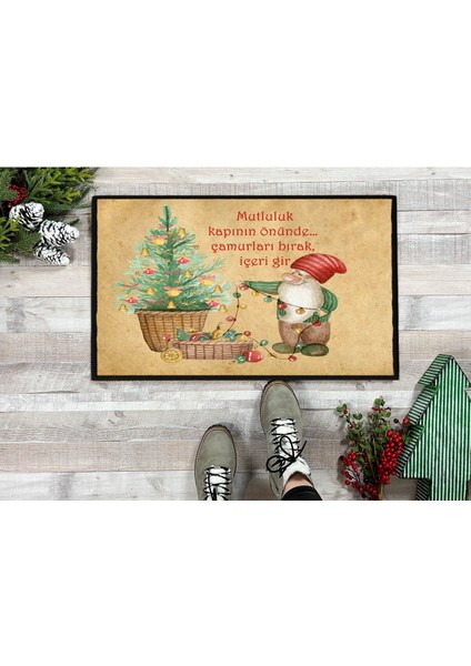 Yılbaşı Temalı Kapı Önü Paspası 60X40 Cm, Şık ve Eğlenceli Tasarım fiyatları