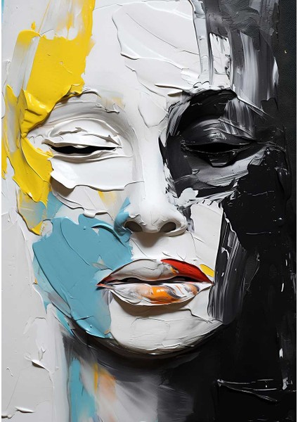 Duygusal Yüzde Kontrast Modern Sanat Kanvas Tablo fiyatları