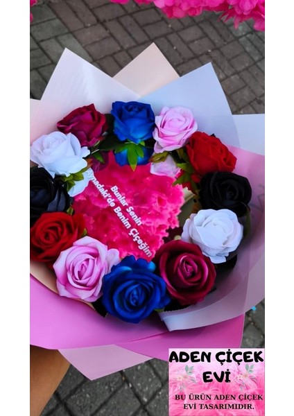 Aynalı Buket Bunlar Senin Aynadaki Benim Çiçeğim❤️💕💖sevdiklerinize Özel Gün Hediyesi