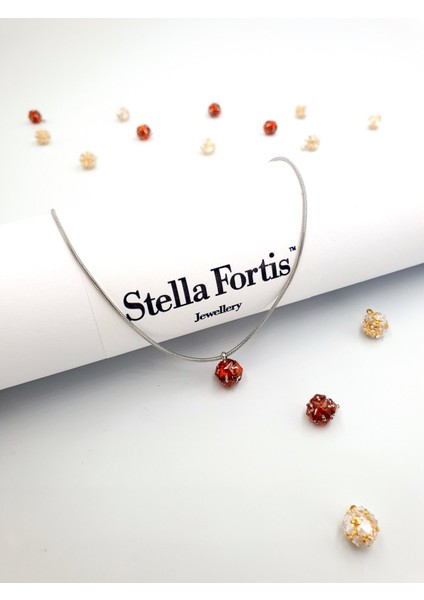 Kırmızı Işıltılı Küre Uçlu Minimal Kolye – Yılan Zincir fırsatları