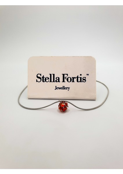 Kırmızı Işıltılı Küre Uçlu Minimal Kolye – Yılan Zincir indirimleri