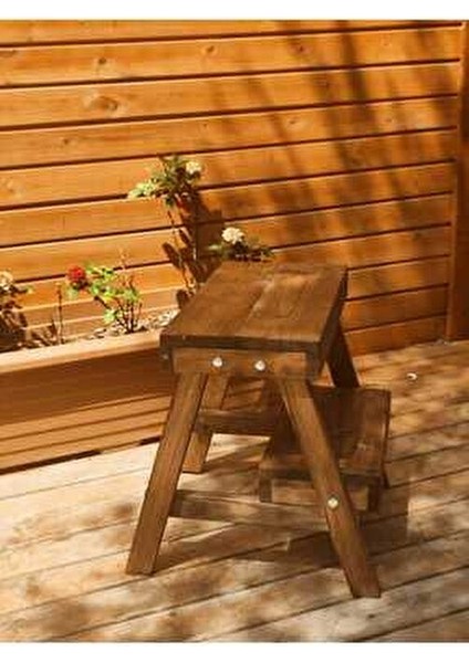 Basamaklı Tabure Fırınlanmış Doğal Çam ve Ladin Ağacından Üretilmiştir fırsatları