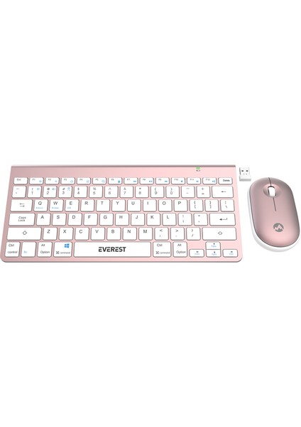 KB-BT72 Elıte Rose Gold 2.4 Ghz + Bt Kablosuz Us Layout English Klavye + Mouse Set modelleri