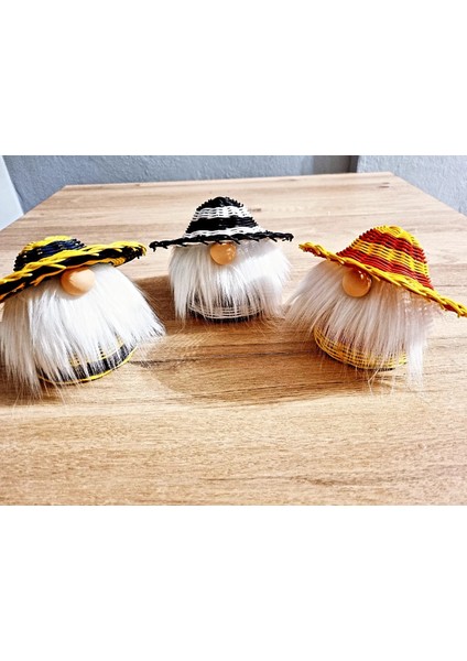 Rattan Hasır Peri Ledli Pilli Taraftar Gnome Cüce