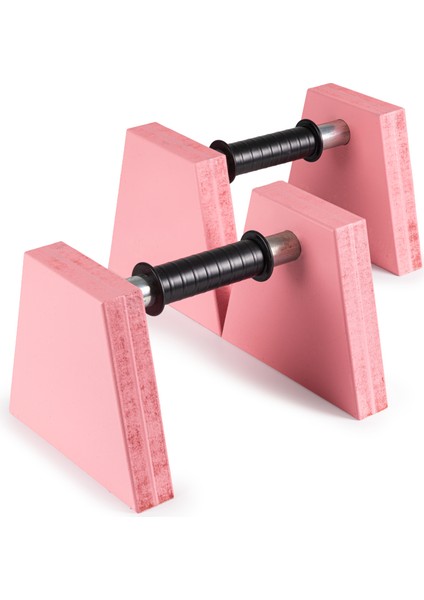 Ps Spor Ahşap Şınav Barı, Amut Barı, Paralel Bar (Pembe)