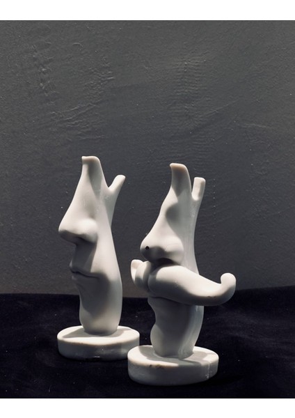 Modern Dekoratif Gözlük Tutacağı – 15X12 cm Burun ve Bıyık Figürlü Gözlük Standı fiyatları