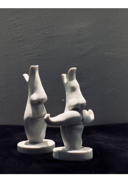 Modern Dekoratif Gözlük Tutacağı – 15X12 cm Burun ve Bıyık Figürlü Gözlük Standı modelleri