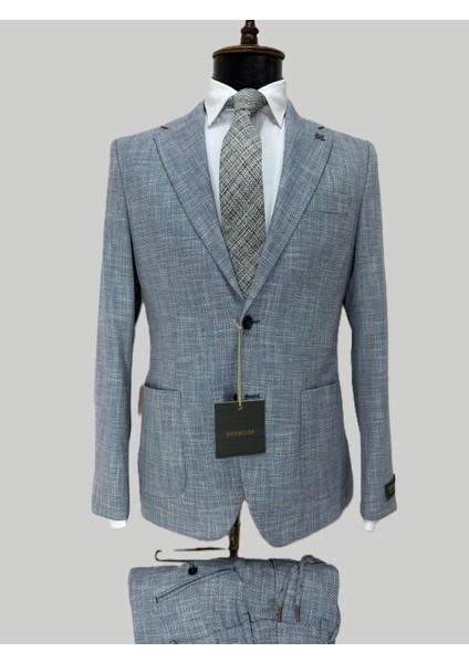 Açık Mavi Modern Fit Jogger Takım Elbise fırsatları