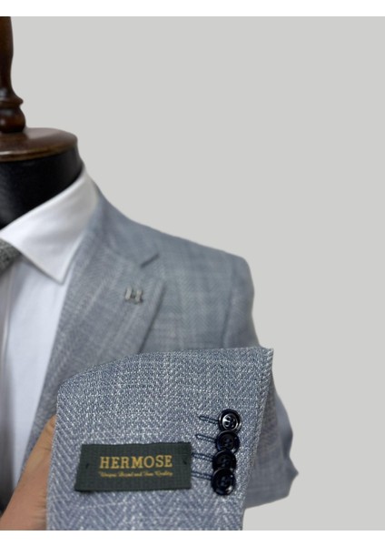 Açık Mavi Modern Fit Jogger Takım Elbise