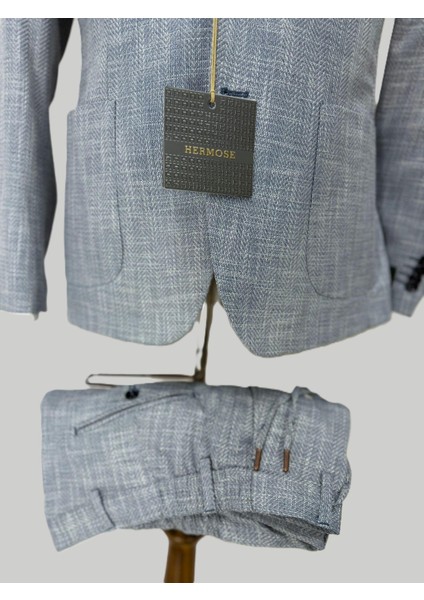 Açık Mavi Modern Fit Jogger Takım Elbise