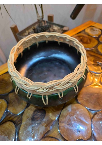 Bambu Ip Örgülü Dekoratif Seramik Objeler fırsatları