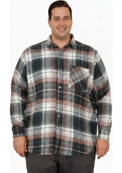 Büyük Beden Gömlek Tek Cep Oduncu 25394 Nefti