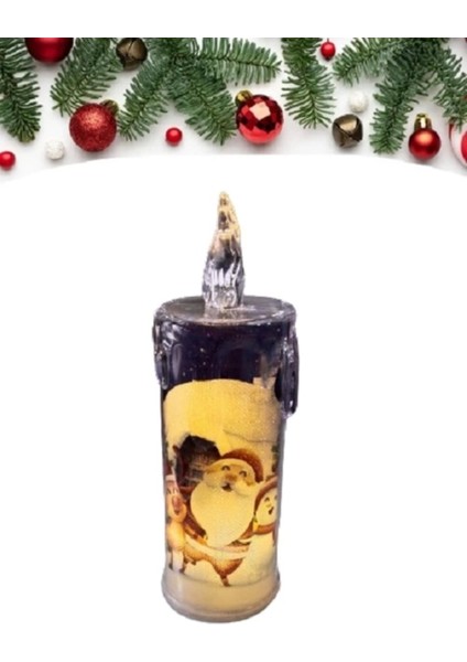 Renkli LED Işıklı Noel Baba Figürlü Yılbaşı Mumları, Şık ve Sıcak Atmosfer Sağlar fiyatları