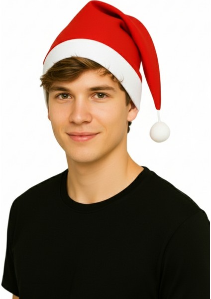 Kırmızı Beyaz Yılbaşı Temalı Yetişkin Noel Şapkası, Partiye Şıklık Katın modelleri