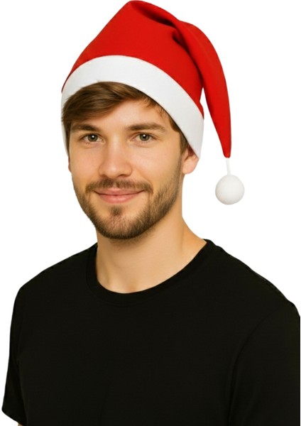 Kırmızı Beyaz Yılbaşı Temalı Yetişkin Noel Şapkası, Partiye Şıklık Katın fırsatları