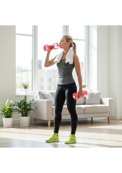 Ps Spor 1,5 kg x 2 Ad Dambıl Veya 1500 ml Suluk Pembe