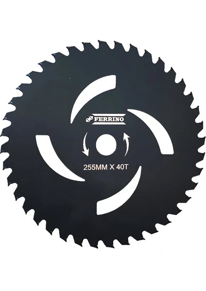 2 Adet 40T 255 mm Yüksek Kalite Siyah Elmas Bıçak Daire Testere Motorlu Tırpan