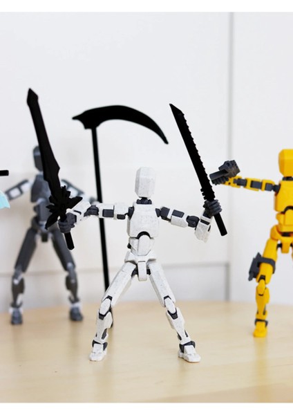 Beyaz DUMMY13 - Tüm Eklemleri Hareketli Aksiyon Figür modelleri