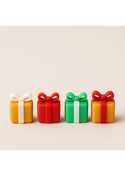 3D Baskı Noel Hediye Seti ve Mini Figür Sepeti, Yılbaşı Temalı Eğlenceli Tasarım indirimleri