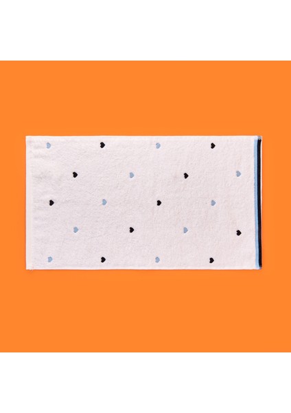 Soft Kalp Nakışlı El Havlusu - Ekru / Siyah - 30X50 cm fiyatları