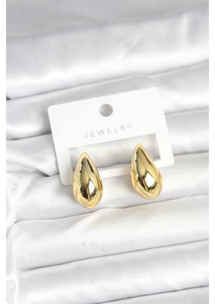 Bfs Gold Renk Damla Küpe 24 mm