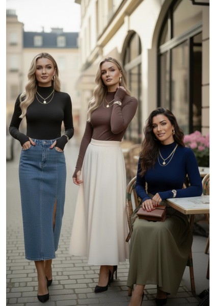 3’lü Parmak Geçmeli Kadın Body Seti fiyatları