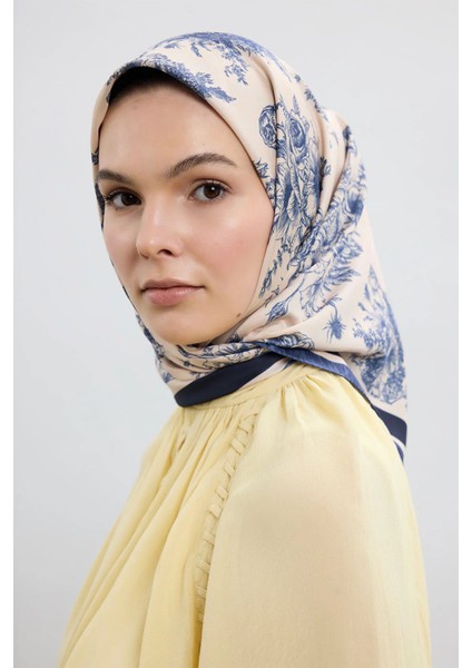 Twill Ipek Eşarp Eva Lacivert