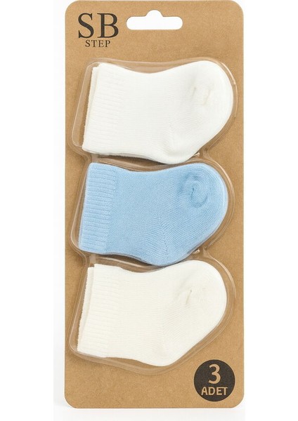 2001 Bebek Düz Renk Pvc 0-9 Ay 3'lü Çorap