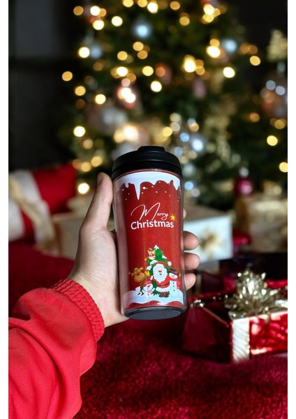 Sıcak ve Şık Yılbaşı Kahve Bardağı Seti, Termos ve Dekoratif Fenerler modelleri