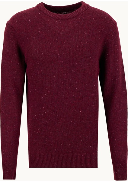 Mor Erkek Yuvarlak Yaka Regular Fit Kırçıllı Kazak 261 Lcm 241019 Jos Mürdüm