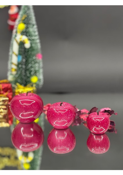 Elma Seti 3 Lü El Yapımı Dekoratif Biblo