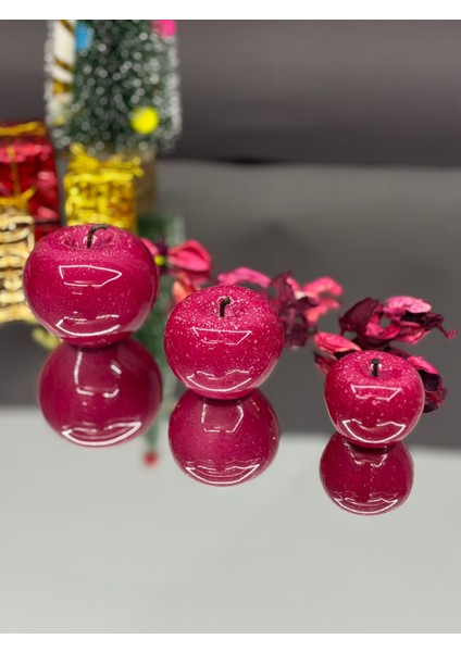 Elma Seti 3 Lü El Yapımı Dekoratif Biblo modelleri