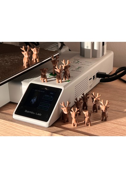 Mini Geyik Dekoru – 10’lu Set | 3 cm | Boynuzlu / Boynuzsuz / Karışık Seçenek