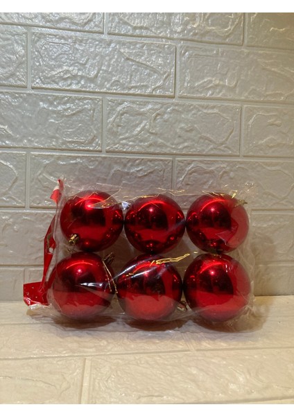 Yılbaşı Süsleme Seti 6cm ve 4cm Toplar Renkli Kırmızı ve Mavi 10 Parça fiyatları