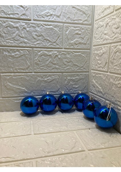 Yılbaşı Süsleme Seti 6cm ve 4cm Toplar Renkli Kırmızı ve Mavi 10 Parça modelleri