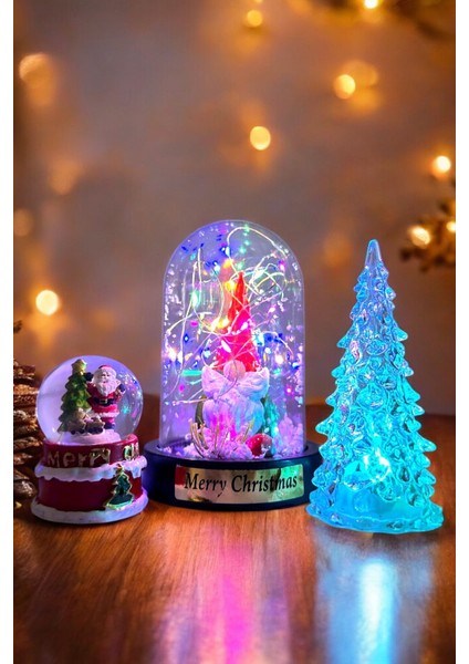 LED Işıklı Yılbaşı Seti, Kar Küresi, Fanus ve Kristal Çam Ağacı ile Şık Hediye indirimleri